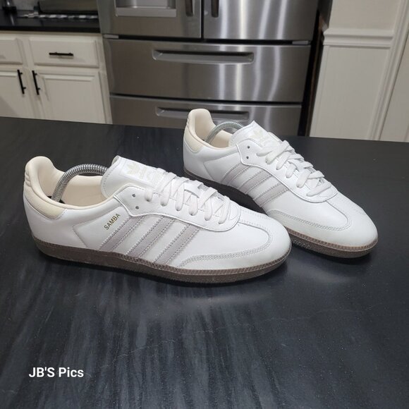 Adidas Samba Men’s Size 10 Originals OG White Grey Cream Gum Sneakers IH4880 - Picture 16 of 16